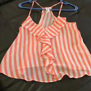 Sheer tank top. Flowy